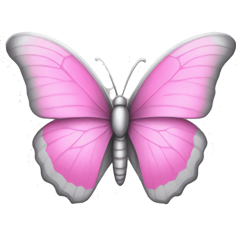 Pink and silver butterfly  emoji