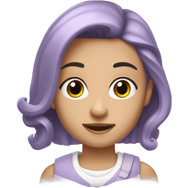 Lila Haarbürste  emoji