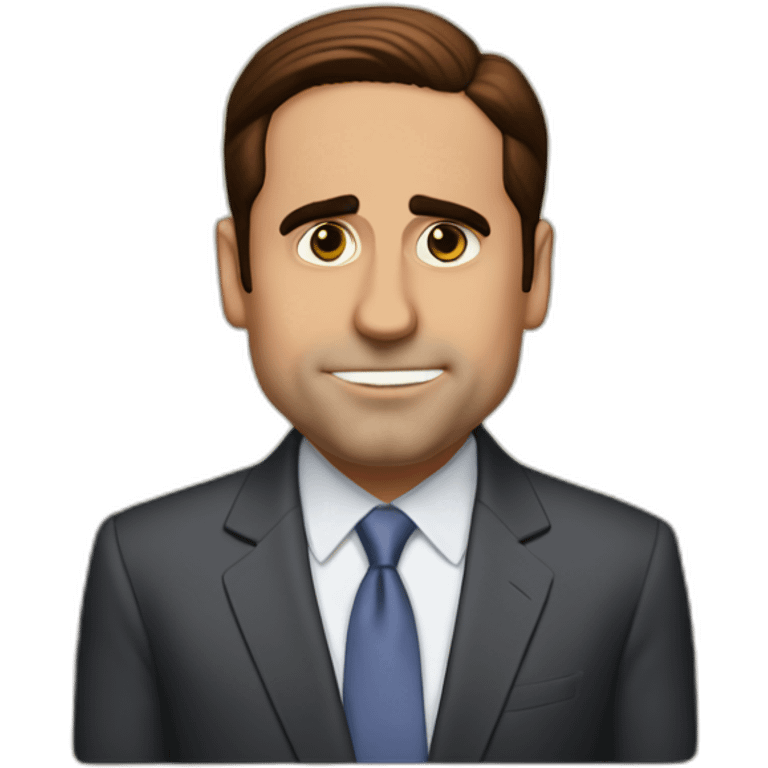 Michael Scott with plaque written NATHALIA emoji