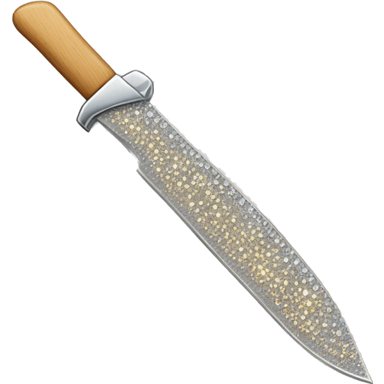 a rhinestoned knife that glitters emoji