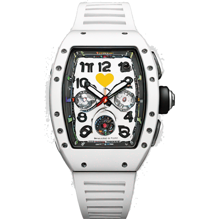 white watch Richard Mille emoji