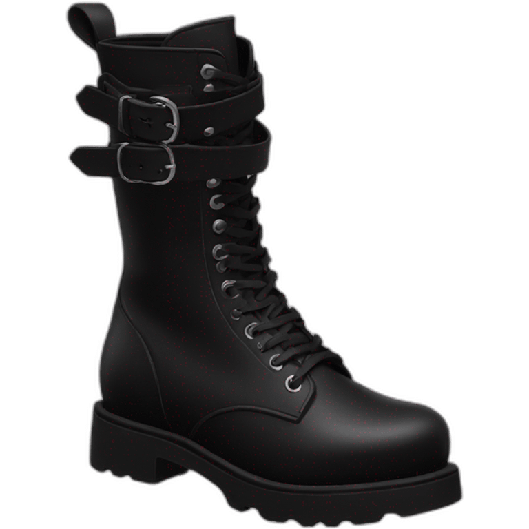 black plateform boots gothique emoji