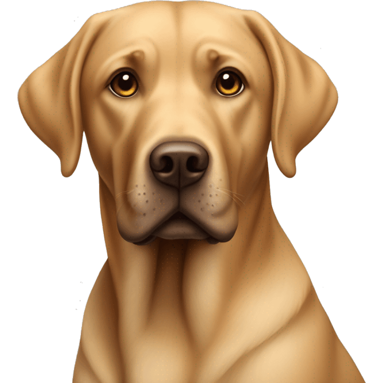  Brauner Labrador mit Knochen im Mund  emoji