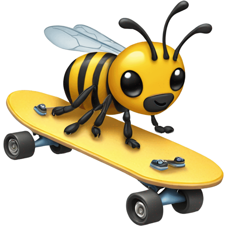 Bee on a skateboard  emoji