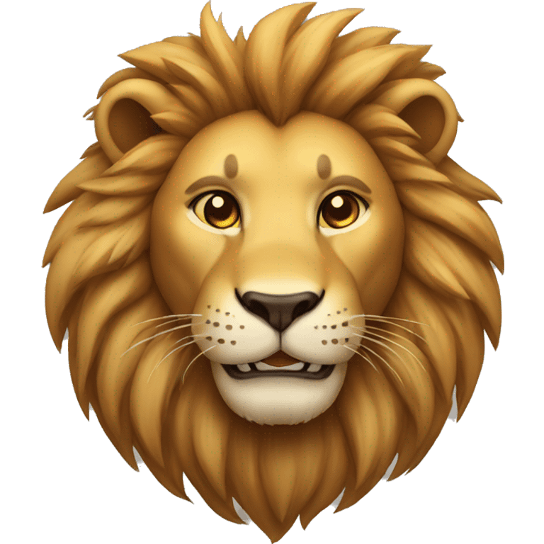 Lion with smile emoji