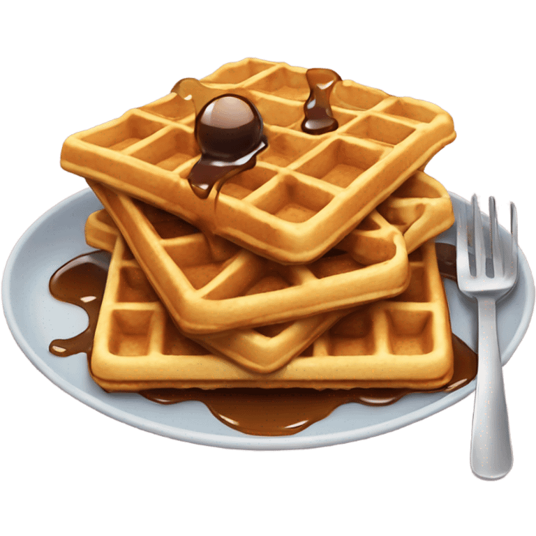 Waffles with syrup  emoji