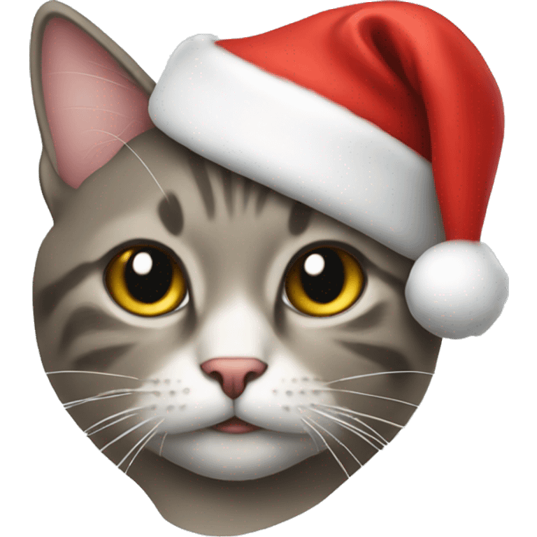 Cat wearing a Santa hat  emoji