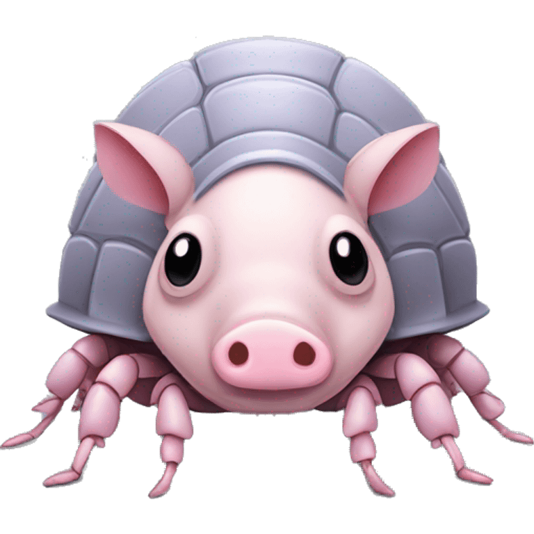 Lavender gray Pig armadillo isopod lobster shrimp pig armadillo insect darth Vader face emoji