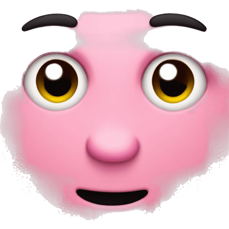 Pink smiley face with eyelashes  emoji