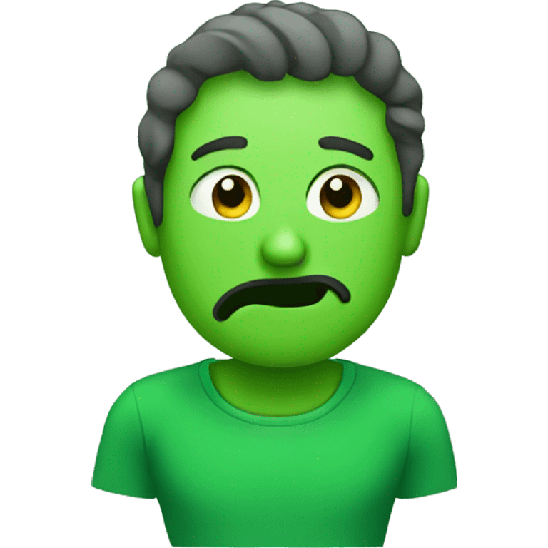 green bored emoji emoji