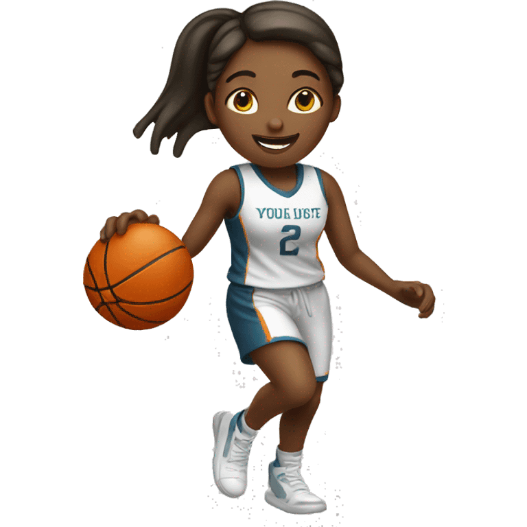 girl playing basketball emoji