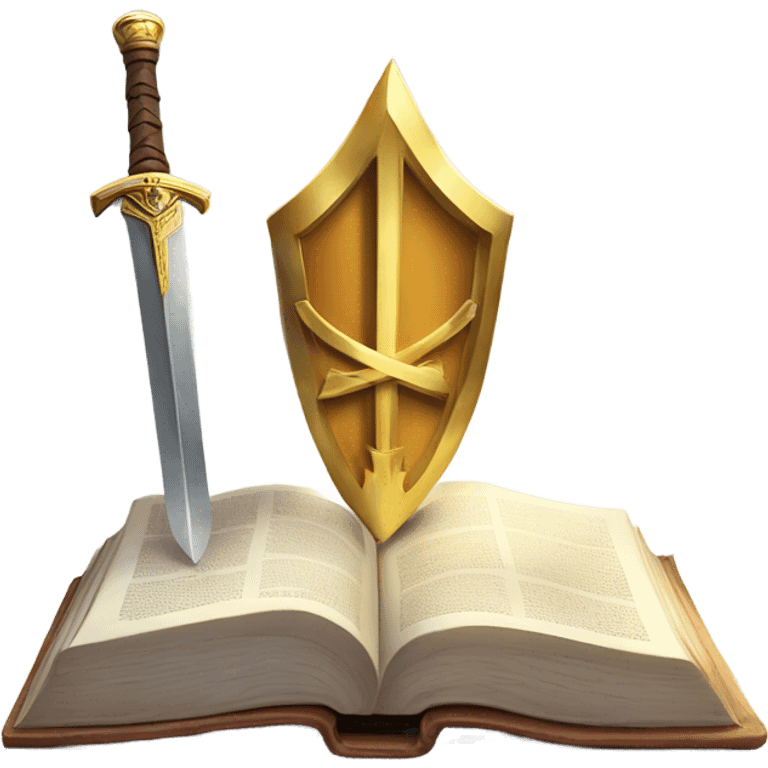 Bible with sword emoji