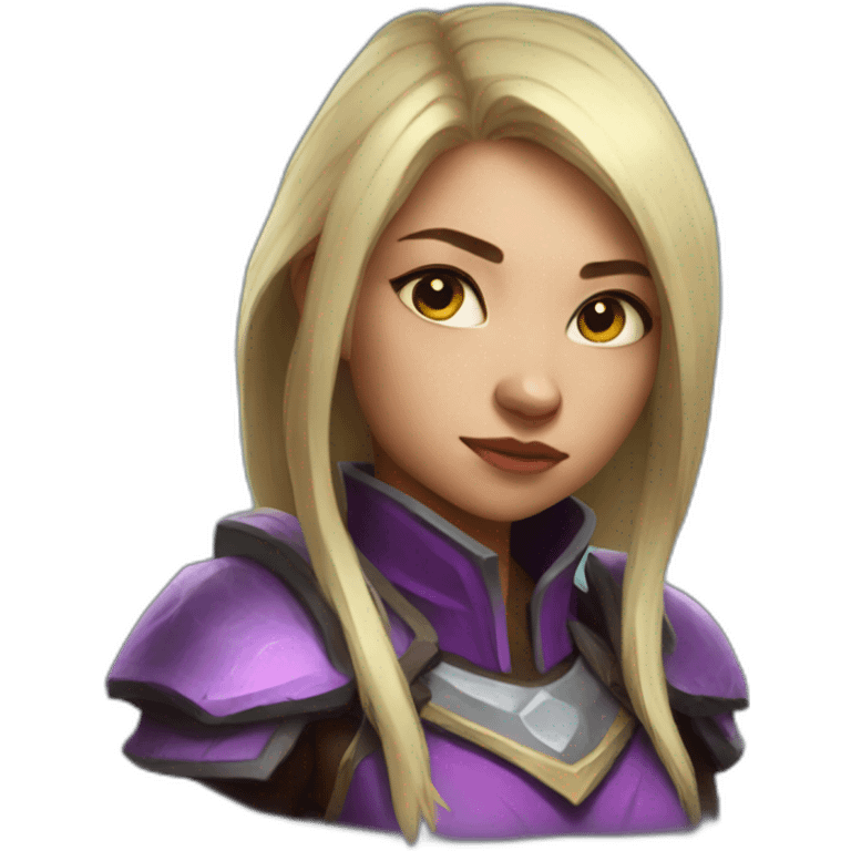 Girl playing Dota 2 emoji