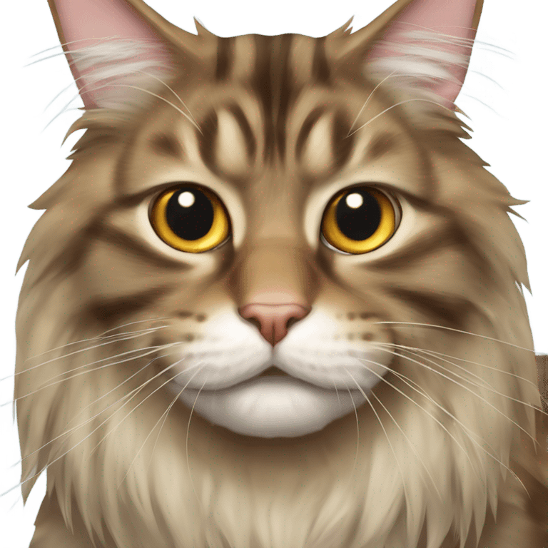 Maine Coon with a stupid mouth  emoji