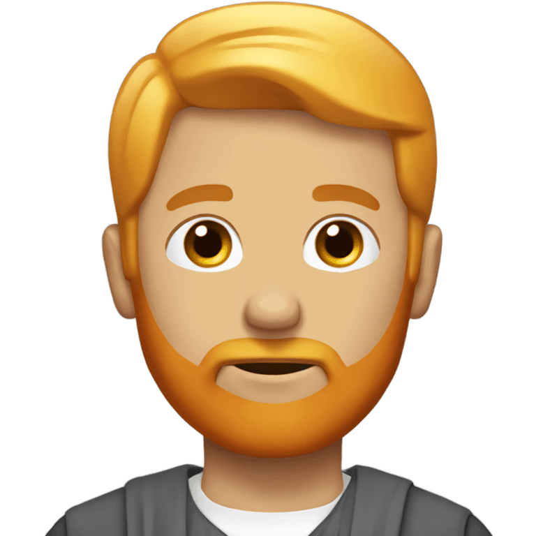 man with orange beard and super short blond hair and square galses as he praying  emoji