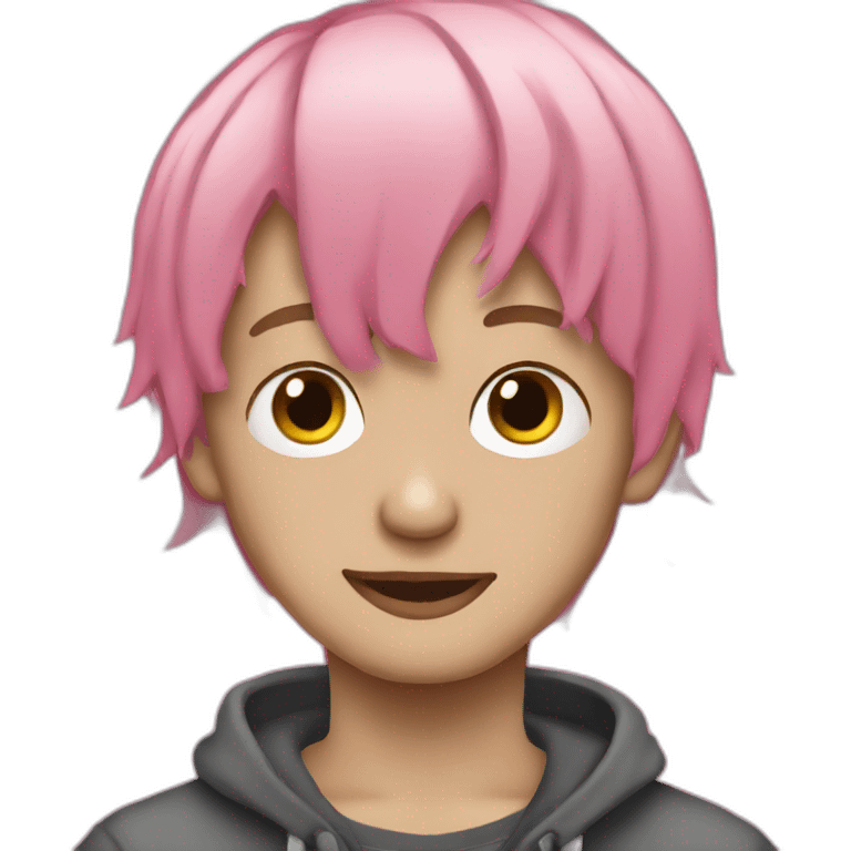 Lil peep with pink hair emoji