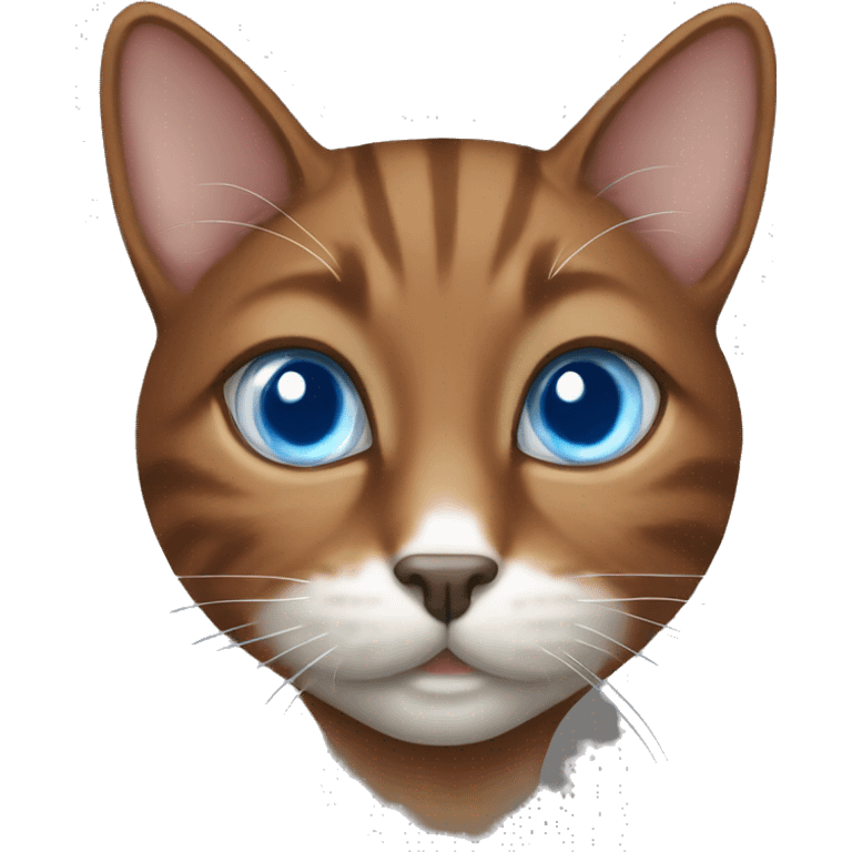 Chestnut cat with blue-gray eyes emoji