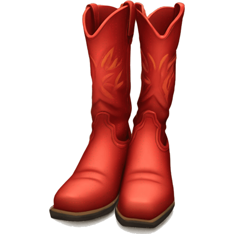 red cowboy boots emoji