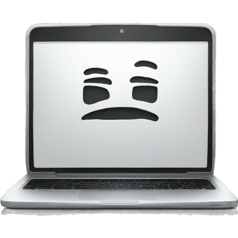 laptop facing back with e logo on it emoji