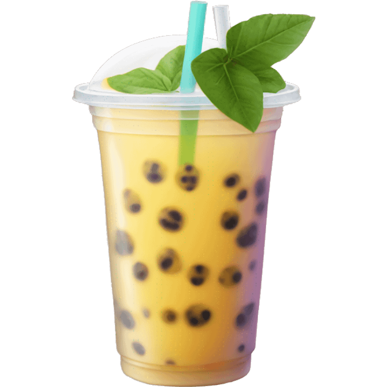  passion fruit bubble tea  emoji