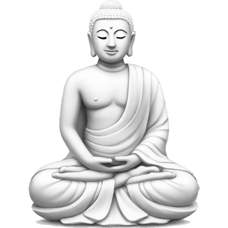 Buddha statue white  emoji