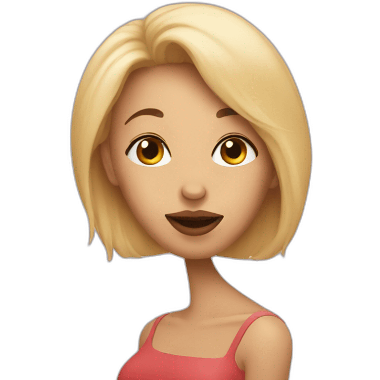 Woman giving kiss emoji