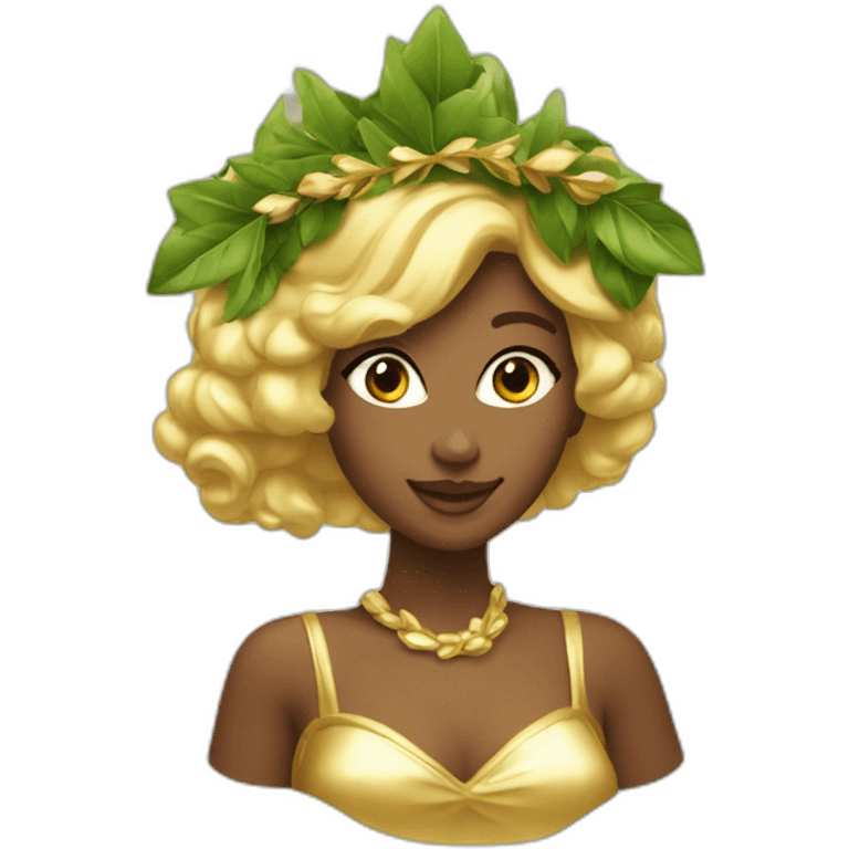 golden sexy lady with laurel wreath  emoji