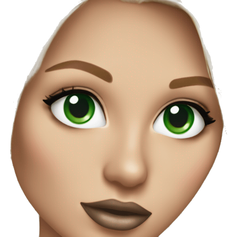 Realistic victoria secret model blonde green eyes  emoji