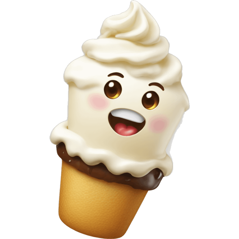 Paresseux, qui mange une glace emoji