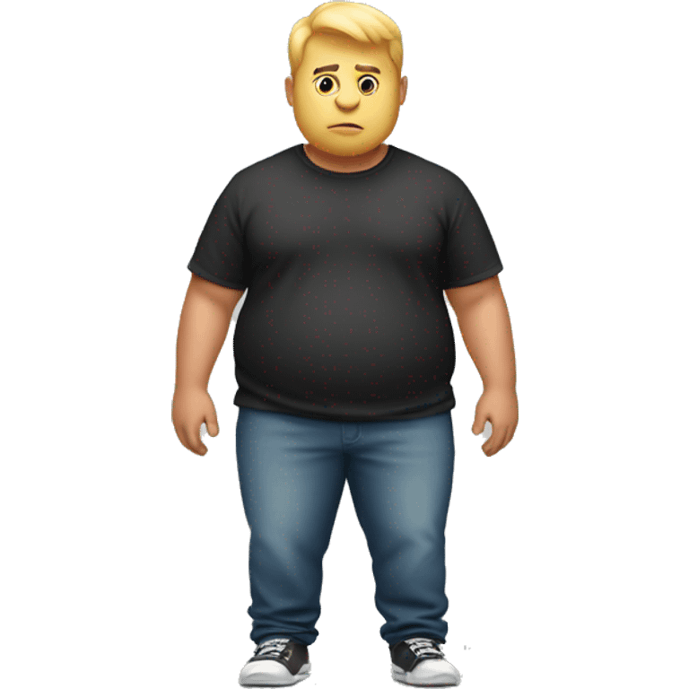 a strong fat boy, full body emoji