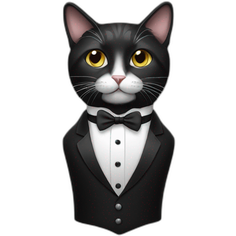 a cat in a tuxedo emoji