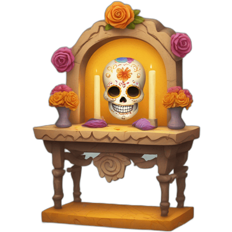 altar del dia de los muertos emoji