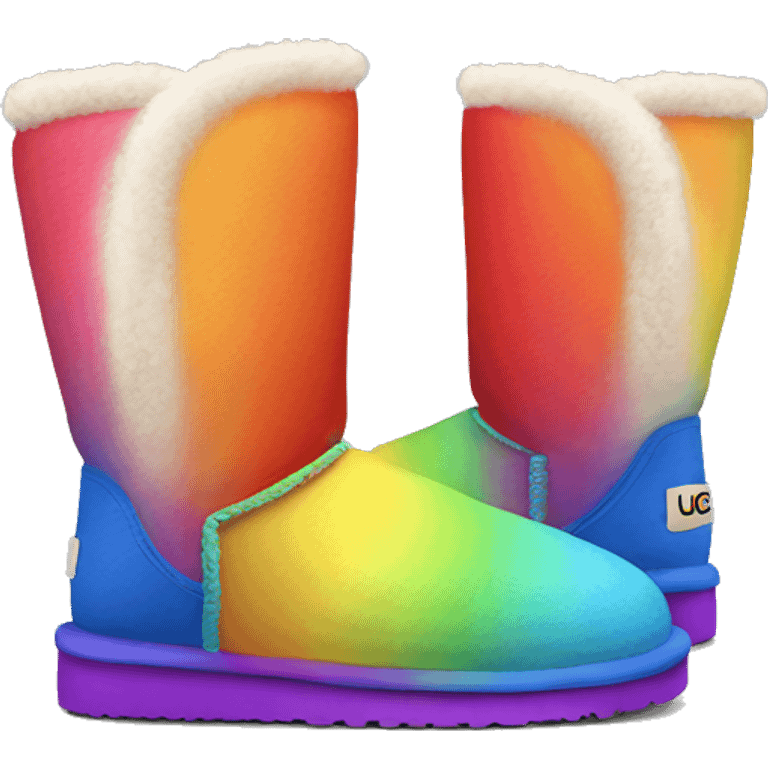 Rainbow Ugg boots emoji