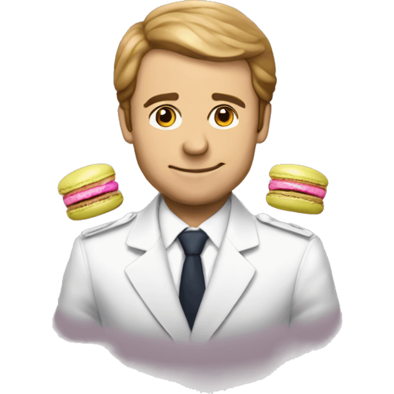 Macron qui mange des macaron emoji