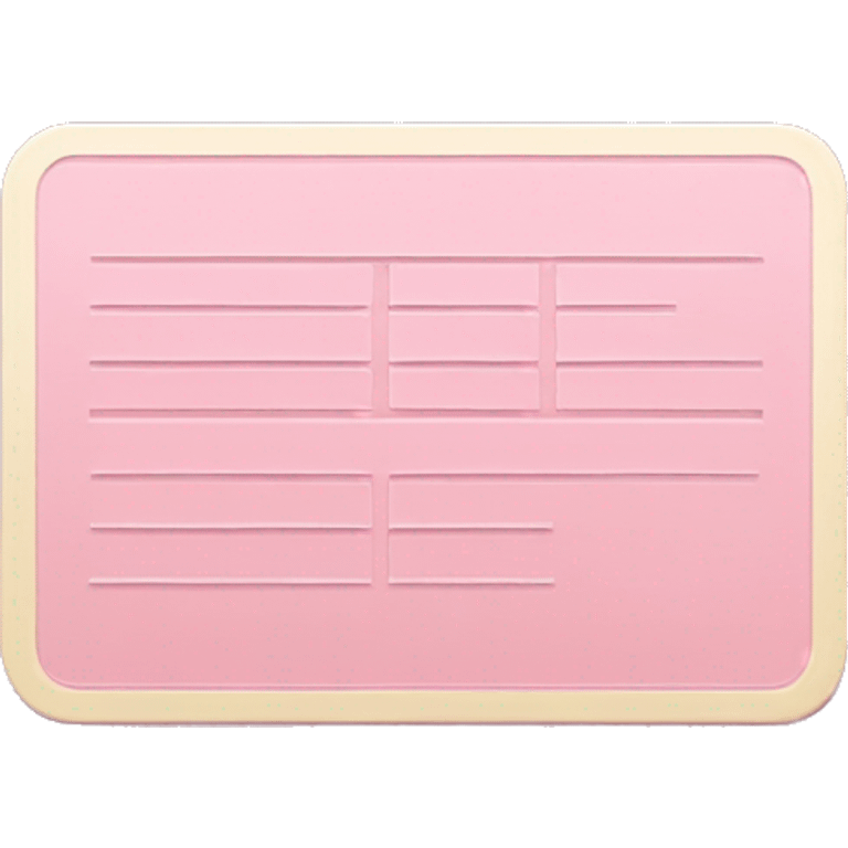 Light pink library card emoji