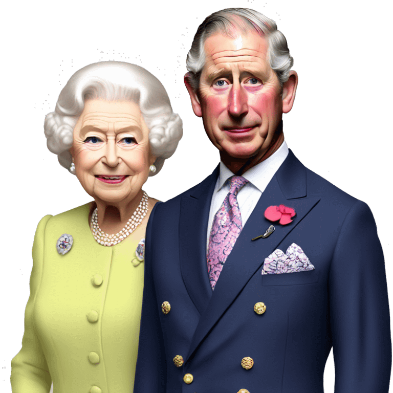 prince charles and queen elizabeth  emoji