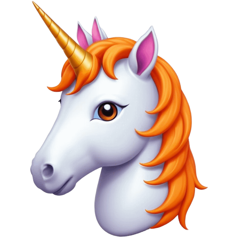 Orange unicorn emoji