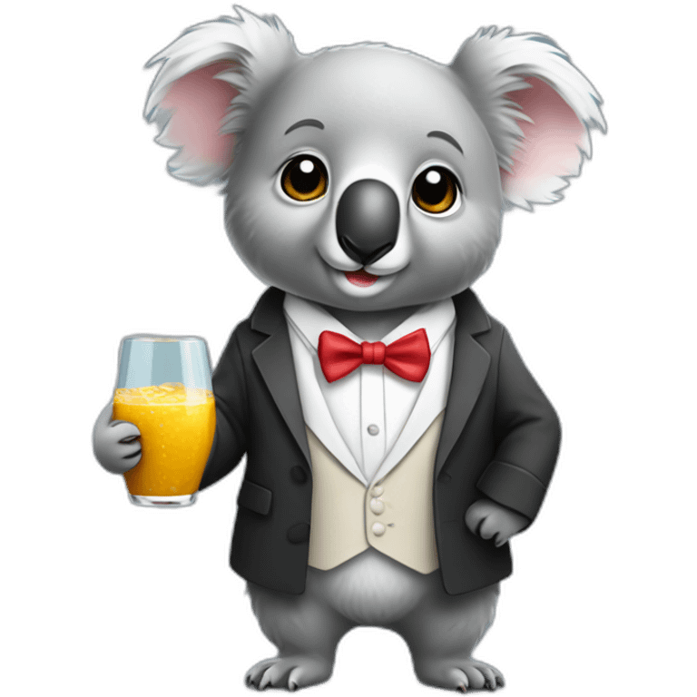 mathematician cute koala wearing dinner jacket emoji