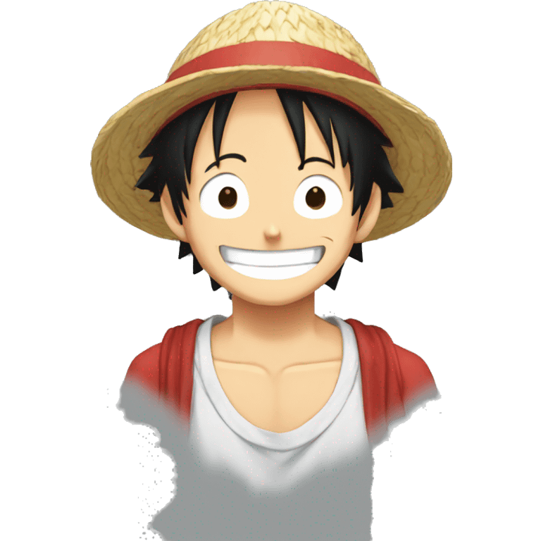 Luffy smiling widely emoji