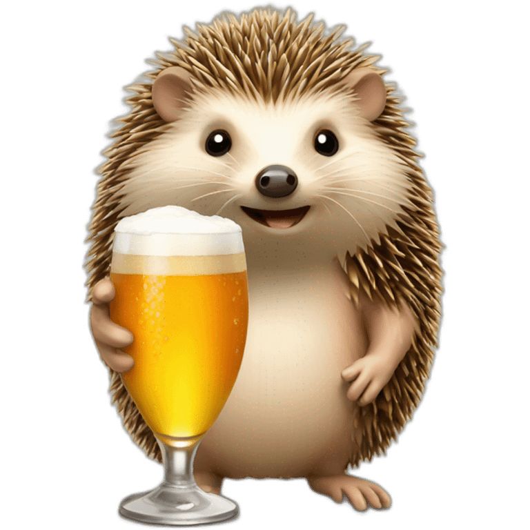 hedgehog drink beer for bitcoin emoji