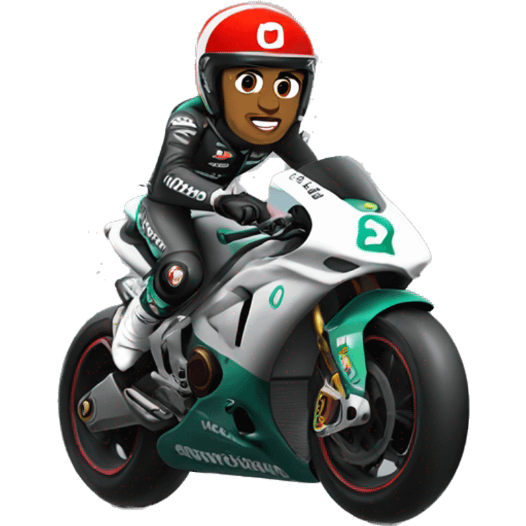 Lewis hamilton on a bike emoji