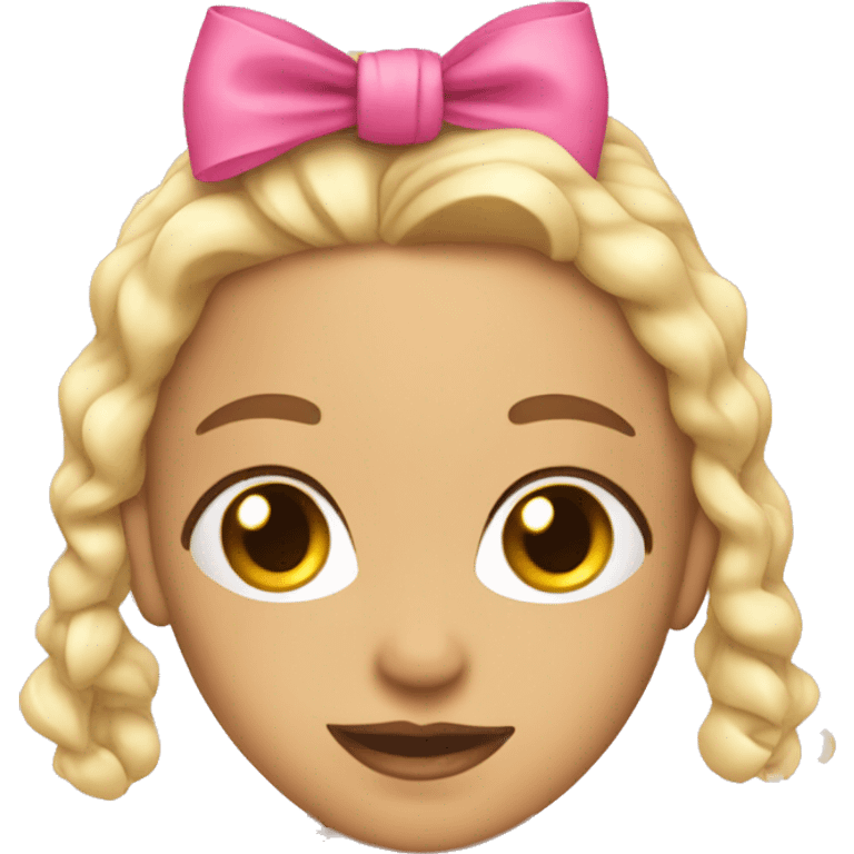 Coquette pink bow emoji