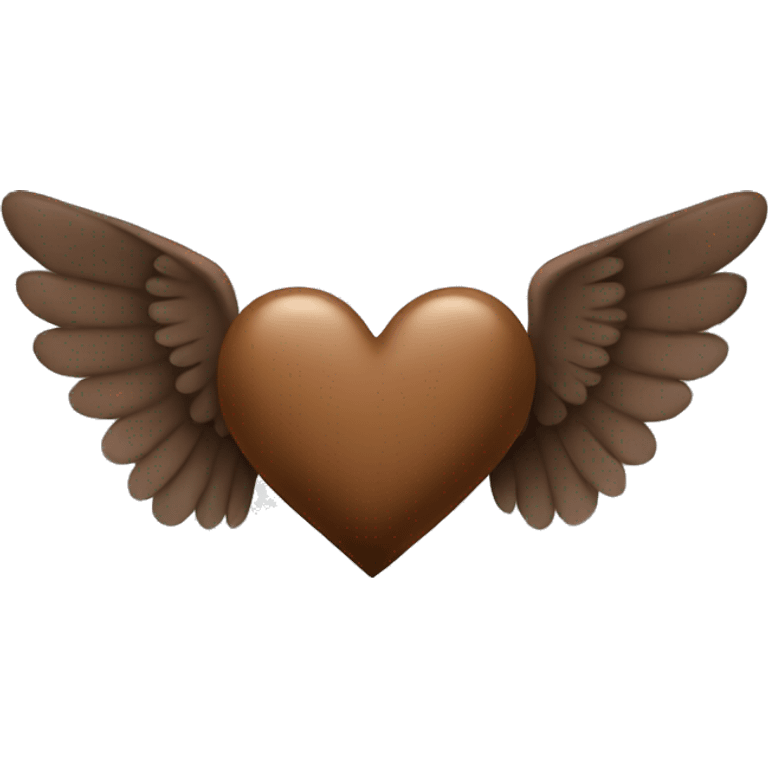 brown heart with wings emoji