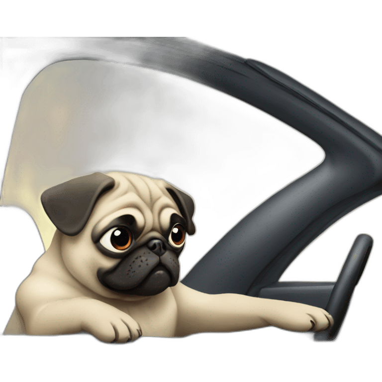 pug-driving-a-car emoji