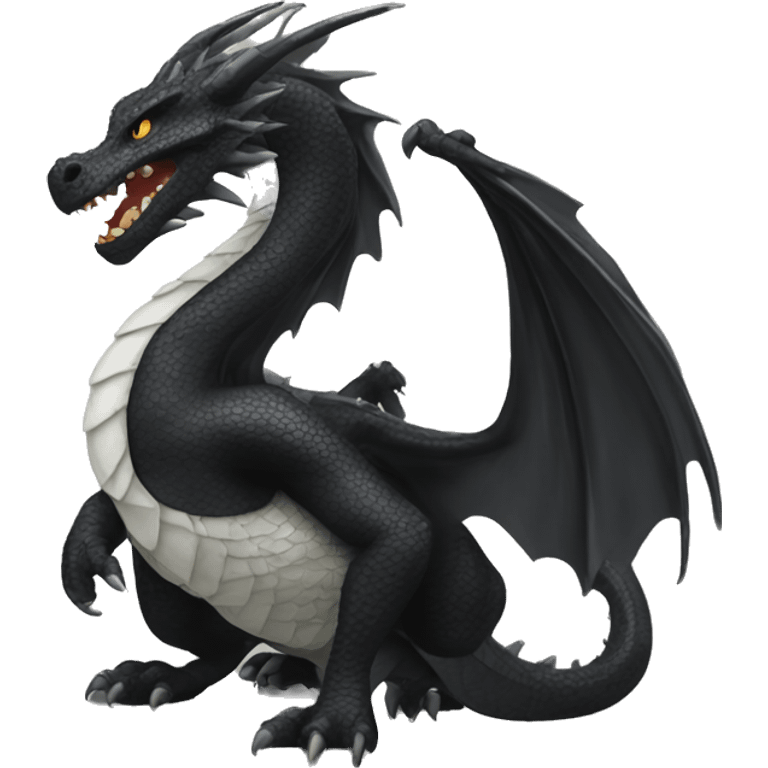 Black dragon white dragon emoji