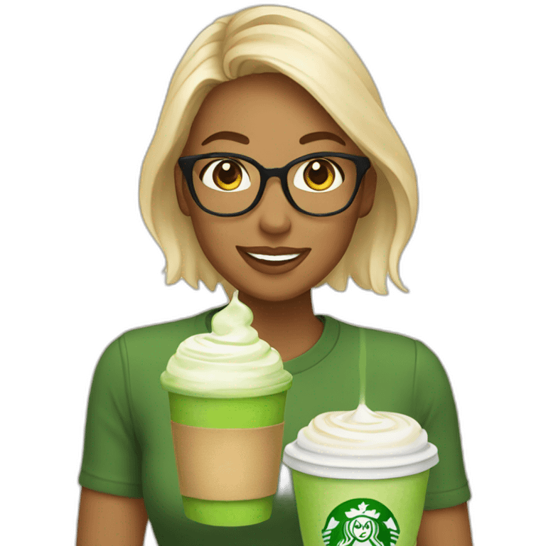 matcha latte blogger emoji