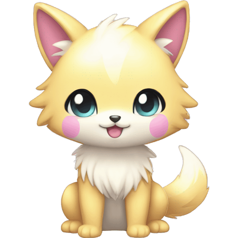 Cute Cool Kawaii Chibi Fur-Sona Pretty Shiny Colorful Sparkly Fakemon Full Body emoji