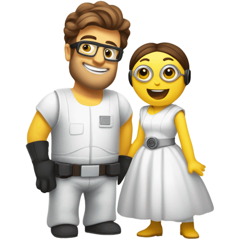 Princess Leia with a minion emoji