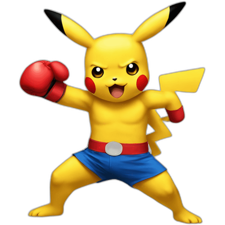 Pikachu boxing Champion  emoji