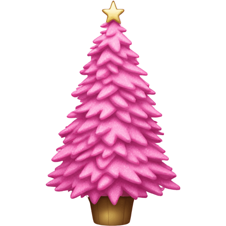 Pink Christmas tree emoji